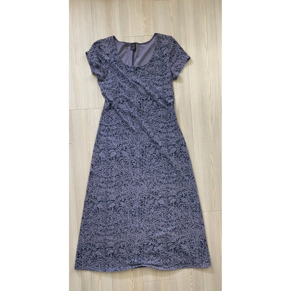 Peruvian Connection Women's Purple Maxi Dress Nature Print Size S Casual